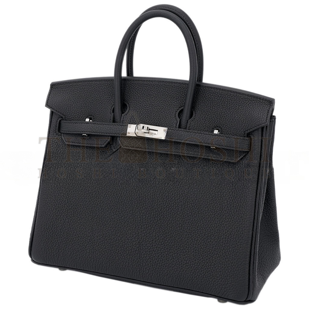 H**me5 BIRKIN 25 NOIR BLACK TOGO CALFSKIN SILVER BUCKLE BAG 10089040 (25*20*13cm) Master Quality